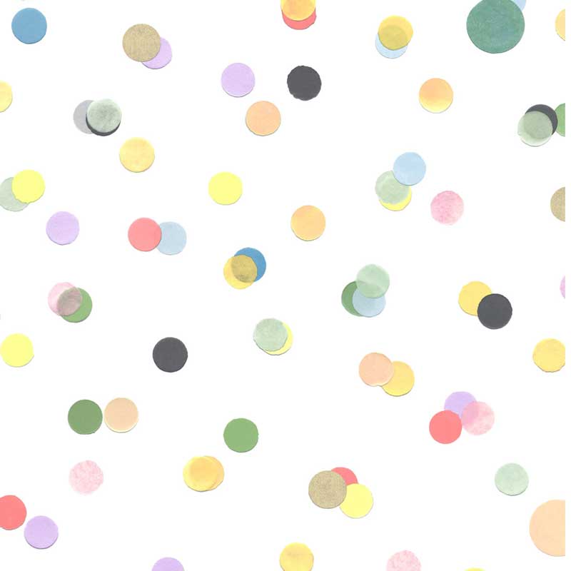 Eijffinger Mini Me Vliesapete Konfetti in grün-gelb-koralle