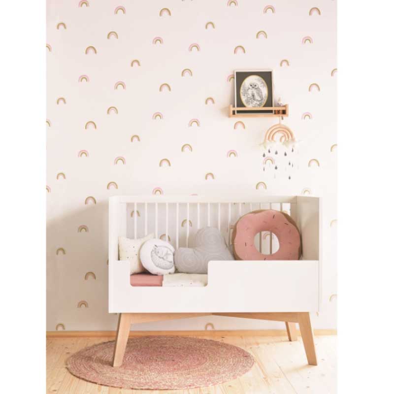 Eijffinger Mini Me Vliesapete Regenbogen in rosa-grau-beige