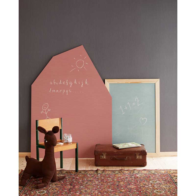 Eijffinger Mini Me Vliesapete Maltafel -beschriftbar mit Kreide- in dunkelgrau