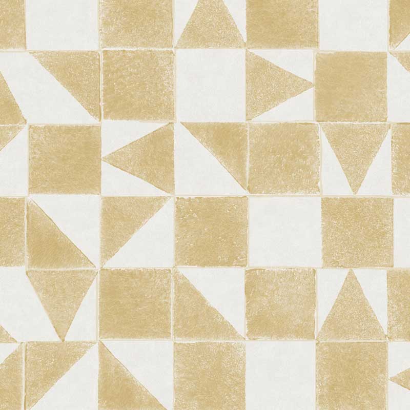 Eijffinger Mini Me Vliesapete Quadrate & Dreiecke in senfgelb