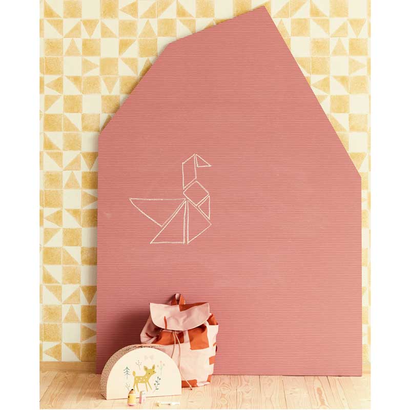 Eijffinger Mini Me Vliesapete Quadrate & Dreiecke in senfgelb