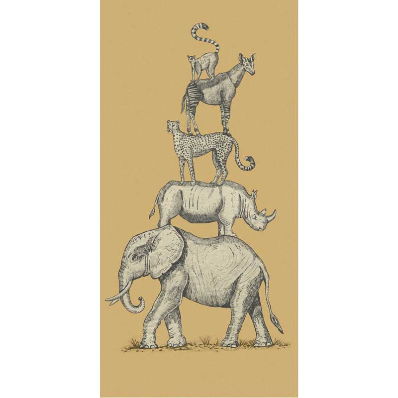 Eijffinger Mini Me Fototapete aus Vlies Safaritiere in gelb ca. 139,5x280cm