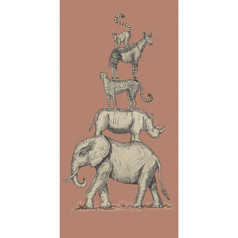 Eijffinger Mini Me Fototapete aus Vlies Safaritiere in ziegel ca. 139,5x280cm