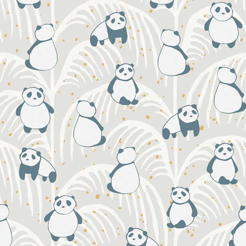 Eijffinger Mini Me Fototapete aus Vlies Pandabären in pastellgrün ca. 93x280cm