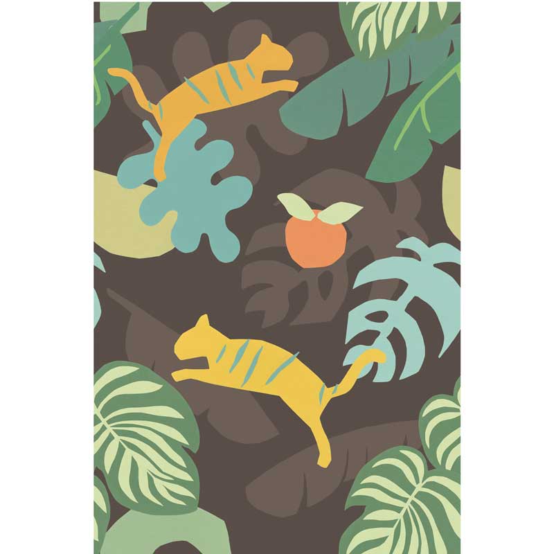 Eijffinger Mini Me Fototapete aus Vlies Tiger in braun-grün ca. 186x280cm