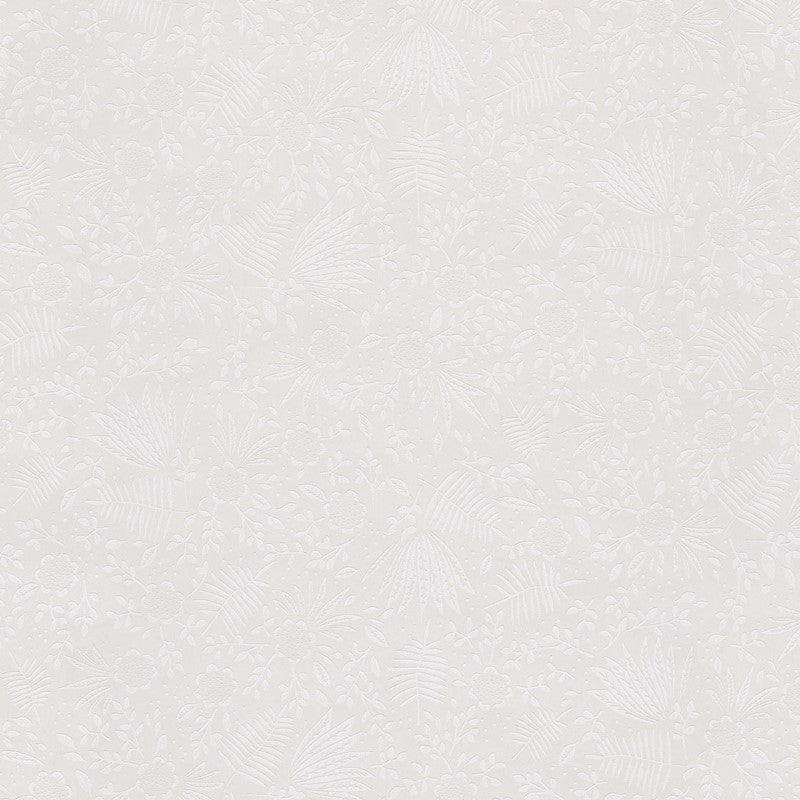 Eijffinger Rice "Everyday Magic two" Tapete creme/weiß mit zartem Blumen-Blätter-Muster in creme/weiß