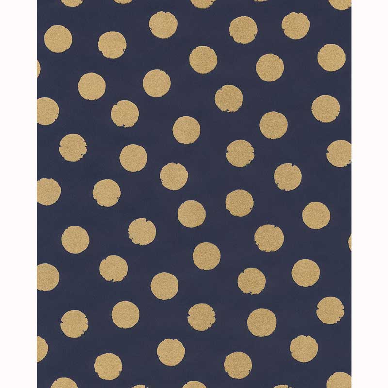 Eijffinger Rice "Everyday Magic two" Tapete blau mit Glitzerpunkten gold