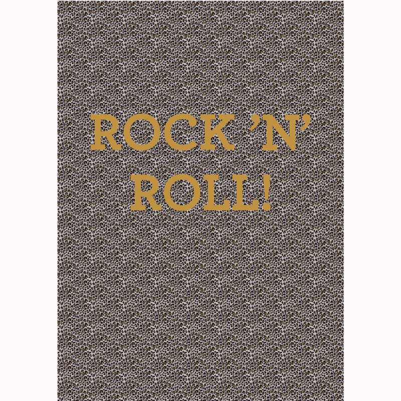 Eijffinger Rice "Everyday Magic two" Tapetenwandbild "Rock N Roll!" Leopard grau/silber