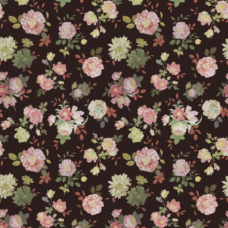 Eijffinger Rice "Everyday Magic two" Tapetenwandbild groß Floral schwarz/grün/rosa