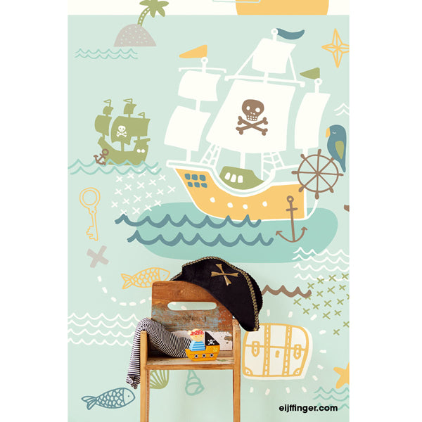 Eijffinger "Wallpower Junior" Wandbild Piraten grün/mehrfarbig 280x186cm