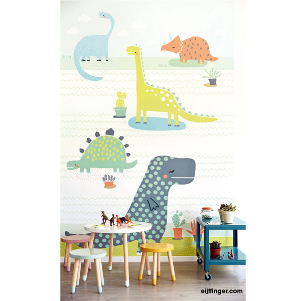 Eijffinger "Wallpower Junior" Wandbild Fantasie-Dinos pastell/mehrfarbig 280x186cm