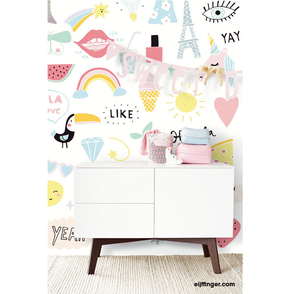 Eijffinger "Wallpower Junior" Wandbild Motive pastell/mehrfarbig 280x186cm