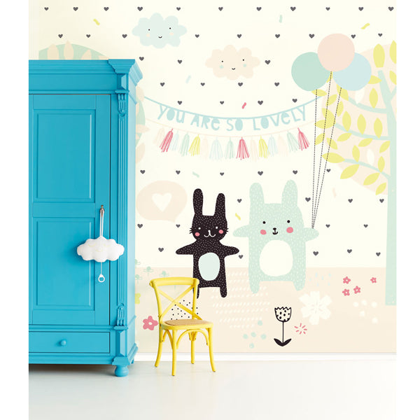 Eijffinger "Wallpower Junior" Wandbild "You are so lovely" 2 in pastell 280x279cm
