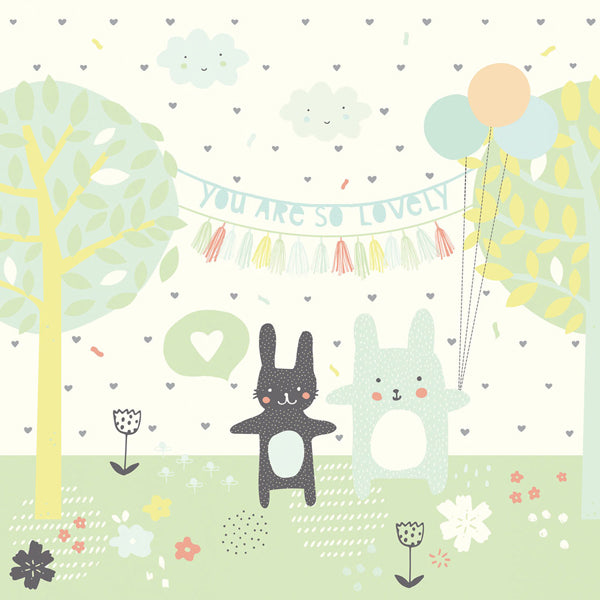 Eijffinger "Wallpower Junior" Wandbild "You are so lovely" in pastell 280x279cm