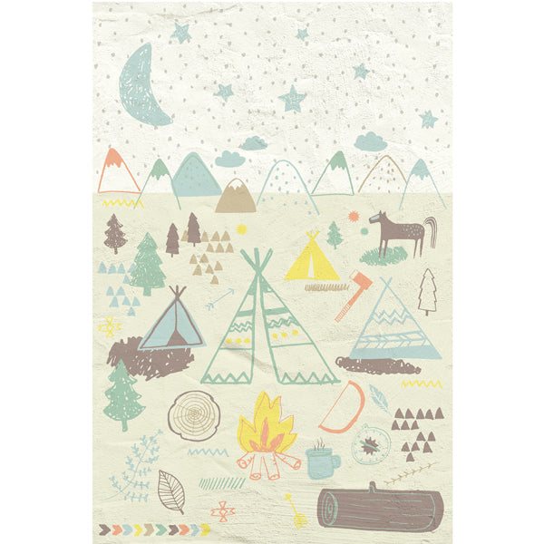 Eijffinger "Wallpower Junior" Wandbild Tipis mehrfarbig/pastell 280x186cm