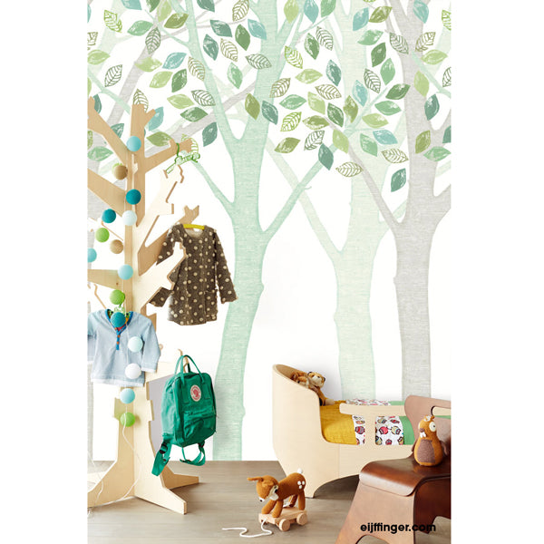Eijffinger "Wallpower Junior" Wandbild Bäume in creme/grün/sand 280x186cm