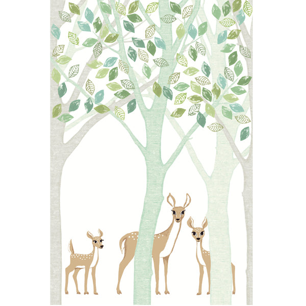 Eijffinger "Wallpower Junior" Wandbild Rehe in creme/grün/sand 280x186cm