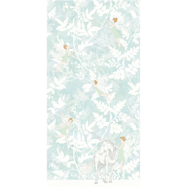 Eijffinger "Wallpower Junior" Wandbild Feen Fantasie blau/grün/creme 280x139cm