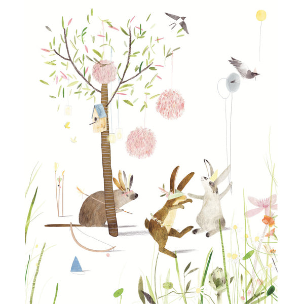 Eijffinger "Wallpower Junior" Wandbild Tiere in pastell/creme 280x232cm