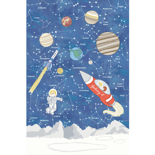 Eijffinger "Wallpower Junior" Wandbild Weltall in blau 280x186cm