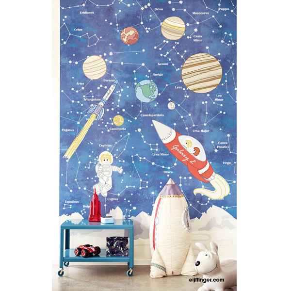 Eijffinger "Wallpower Junior" Wandbild Weltall in blau 280x186cm