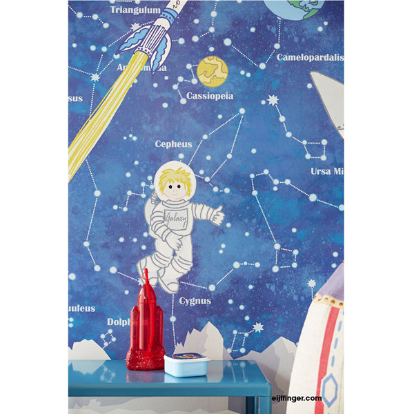 Eijffinger "Wallpower Junior" Wandbild Weltall in blau 280x186cm