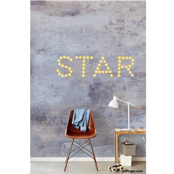 Eijffinger "Wallpower Junior" Wandbild "Star" in grau/gold 280x279cm