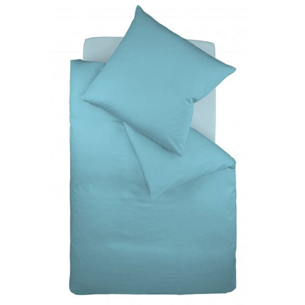 Fleuresse Bettwäsche 140x200/80x80cm Uni petrol aus MakoSatin