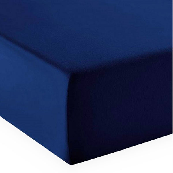 Fleuresse Laken 90x200cm Uni navy aus Jersey