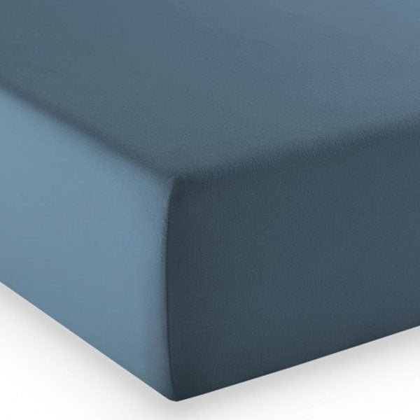 Fleuresse Laken 90x200cm Uni petrol aus Jersey