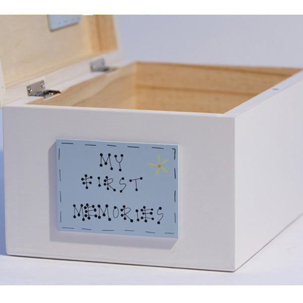 Freya Design  handbemalte Holzbox für Erinnerungen in hellblau - klein