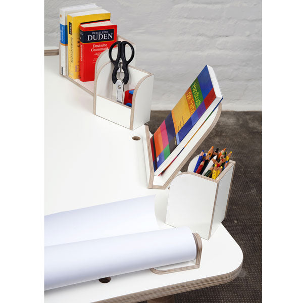 Pure Position Growing Table – KOMPLETT mit Bank und Zubehör in weiß