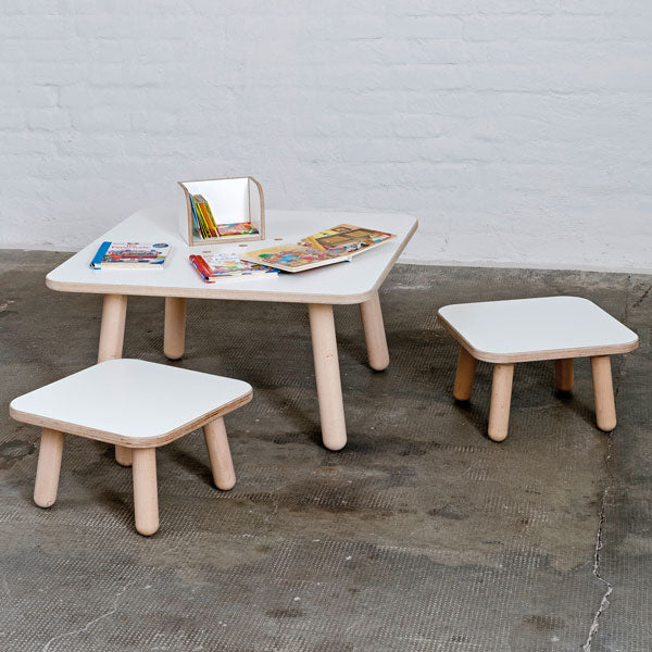 Pure Position Hocker für den Growing Table 42x42cm in weiß