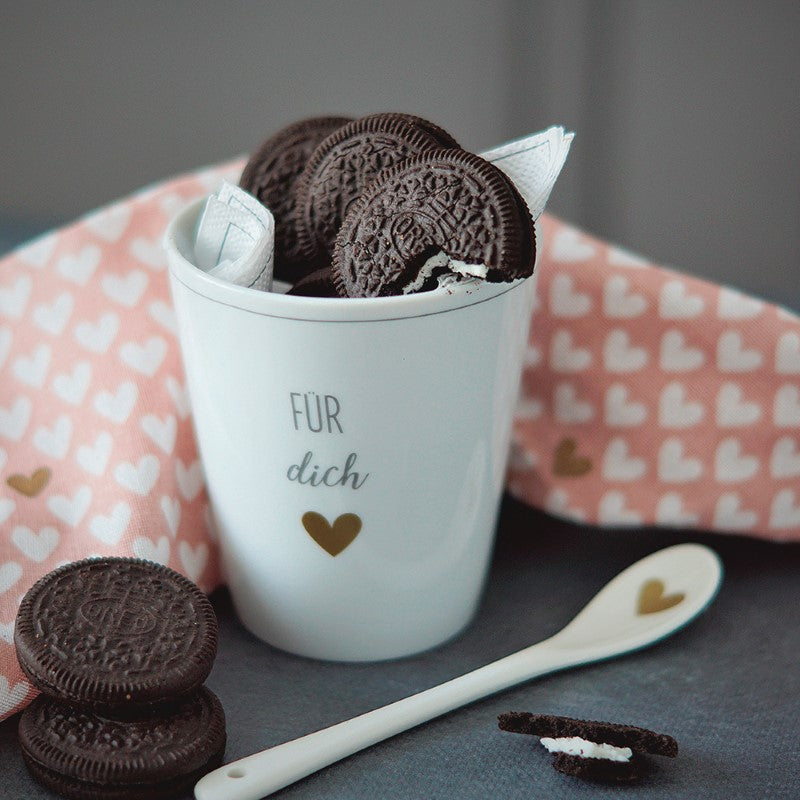 Krasilnikoff Porzellan-Becher 'für dich'