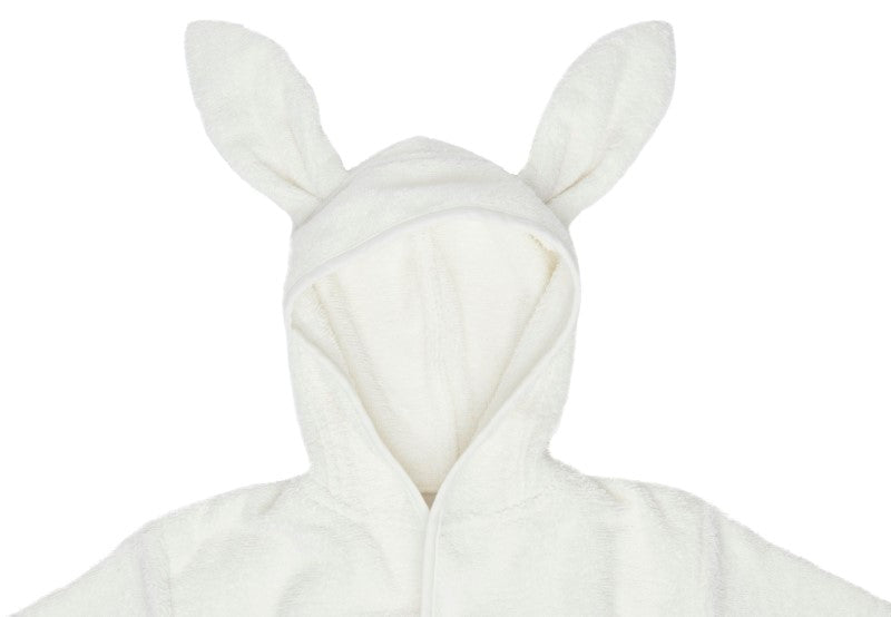 Jollein Bademantel mit Hasenohren 1-2 Jahre in ivory