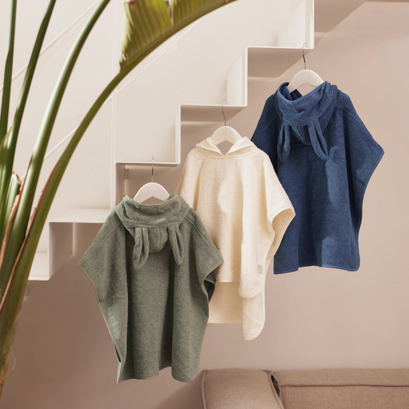 Jollein Badeponcho mit Hasenohren in nougat