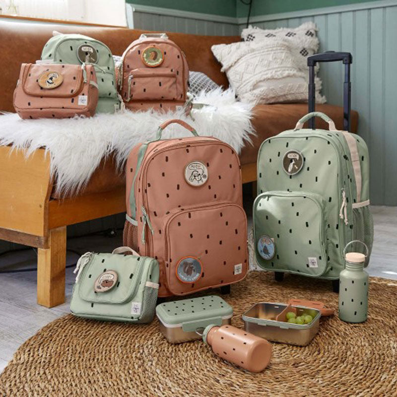 Lässig kleiner Rucksack 'Happy Prints' in karamell