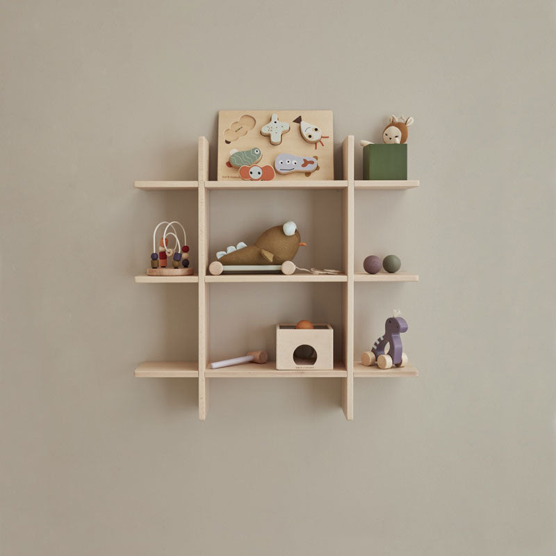 Kids Concept Wandregal aus Holz in natur 70x70cm