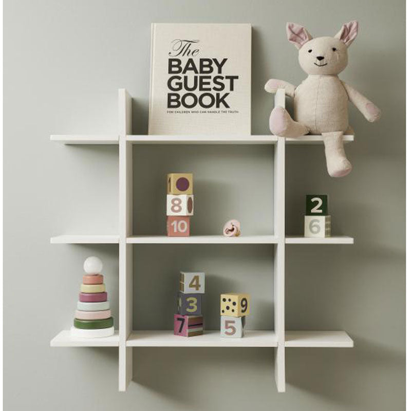 Kids Concept Wandregal aus Holz in weiß 70x70cm