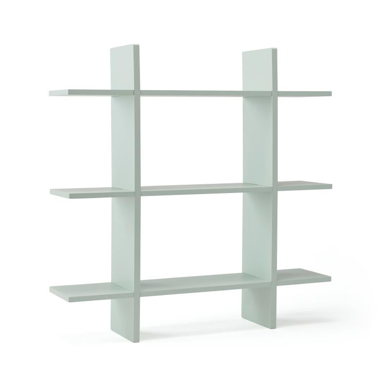 Kids Concept Wandregal aus Holz in hellgrün 70x70cm