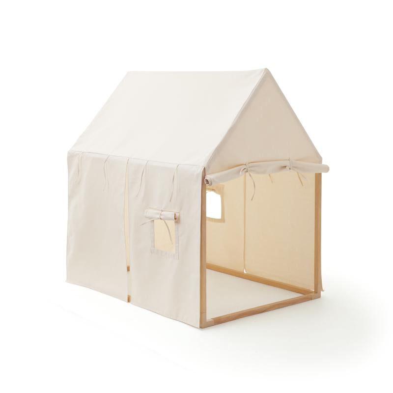 Kids Concept Spielhaus mit Stoffhimmel in cremeweiß ca. 110x124cm