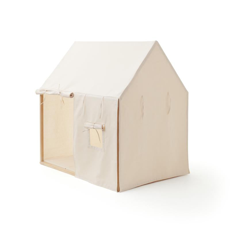 Kids Concept Spielhaus mit Stoffhimmel in cremeweiß ca. 110x124cm
