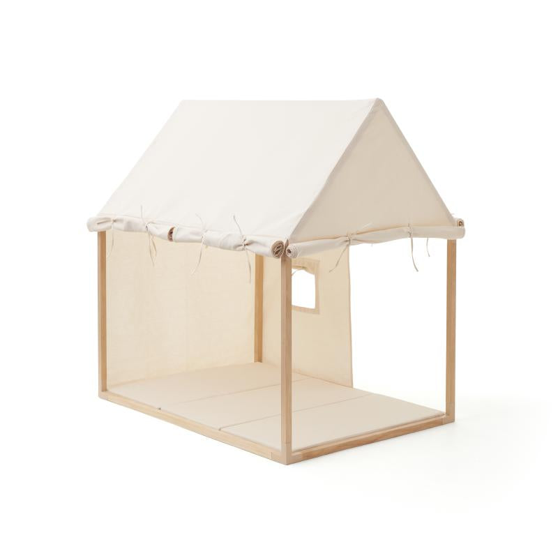 Kids Concept Spielhaus mit Stoffhimmel in cremeweiß ca. 110x124cm