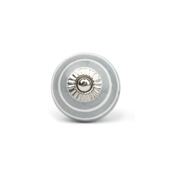 Knauf Streifen grau-weiß