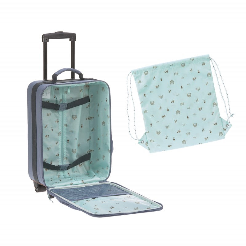 Lässig Kinderkoffer Adventure Traktor in blau