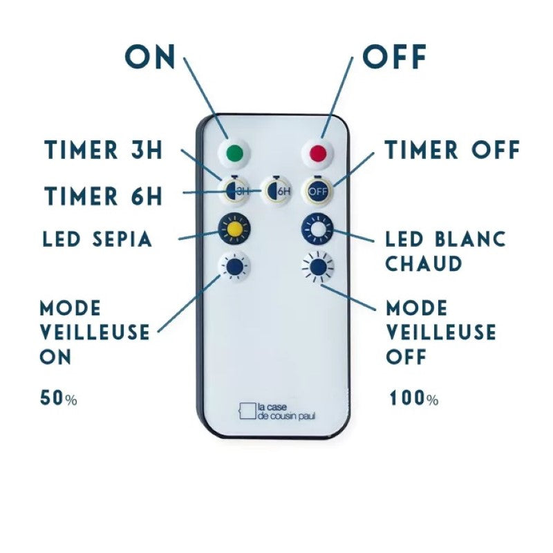 La Case de Cousin Paul Lichterkette Nymphéas 16 LED-Bälle