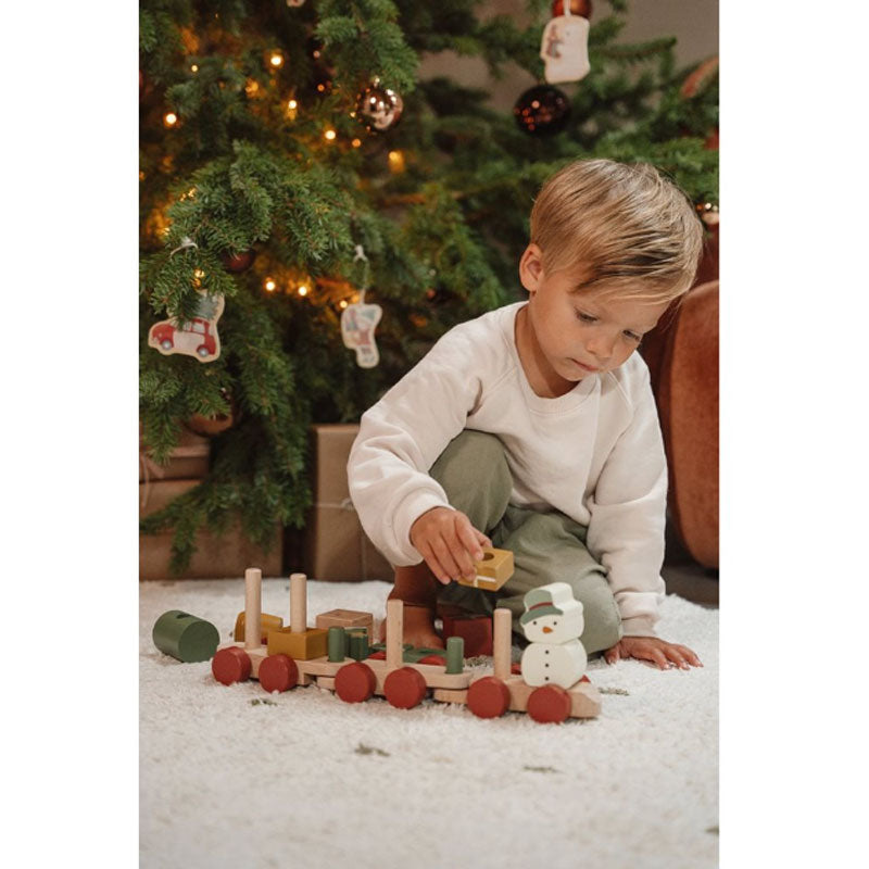 Little Dutch Holzspielzeug Steckspiel Holzeisenbahn "Weihnachten"
