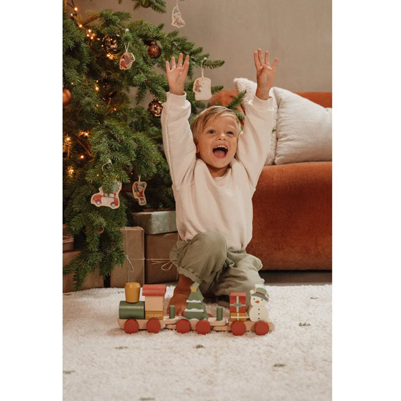 Little Dutch Holzspielzeug Steckspiel Holzeisenbahn "Weihnachten"