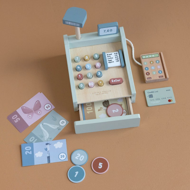 Little Dutch Holz Spielkasse mit Scanner mehrfarbig