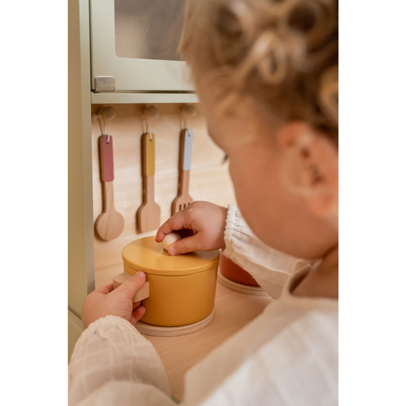 Little Dutch Kinderspielküche aus Holz inkl. Zubehör in mint